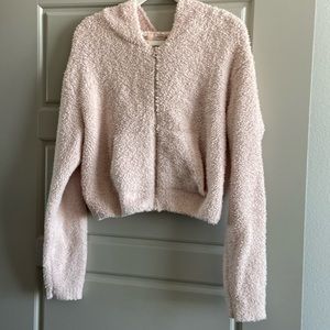 SKIMS cozy knit zip up hoodie dusk size S/M